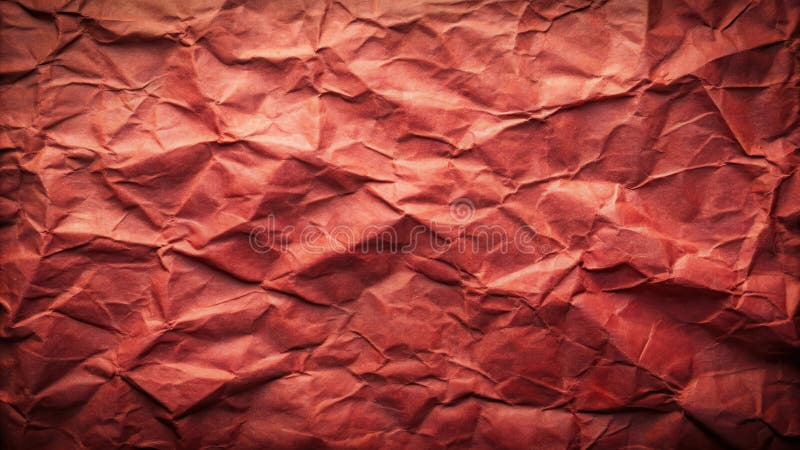 Deep crimson wrinkled paper texture a rich, textured background for design projects. Generative AI. A harmonious blend of form, color, and concept in visual expression.