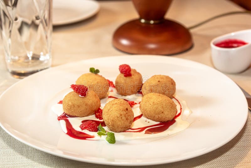 Deep Fried Balls of Arborio Rice Stuffed with Mozzarella Cheese Stock