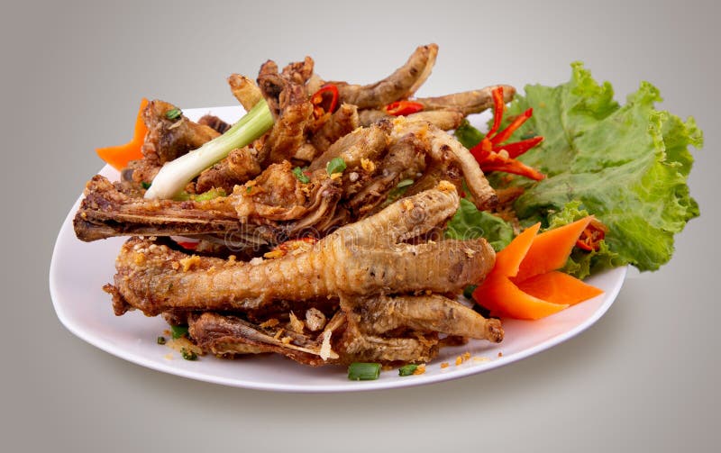 Deep Fried Chicken Wing with Garlic Stock Photo Image of food, spicy