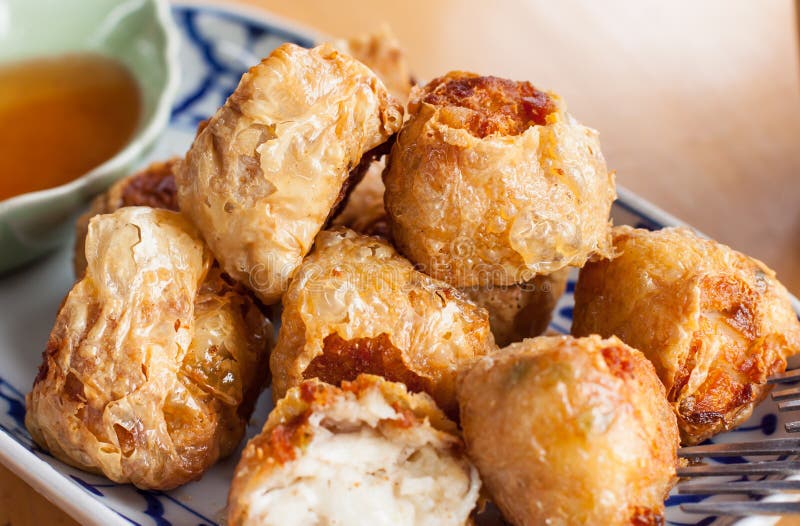 Deep Fried Crab Meat Sausage Stock Image Image of yellow, fried 68977605