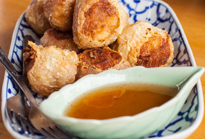 Deep Fried Crab Meat Sausage Stock Photo Image of crab, thai 68978124