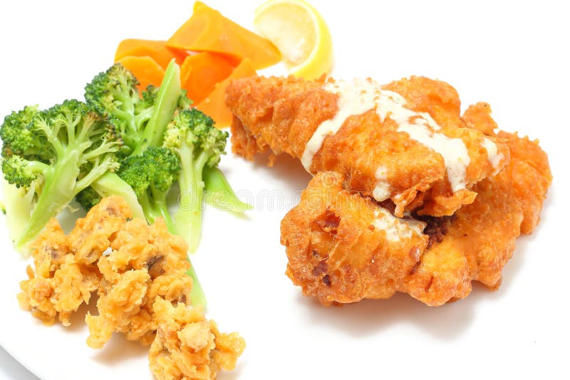 Deep fried fish fillet stock photo. Image of potato, background 72970314