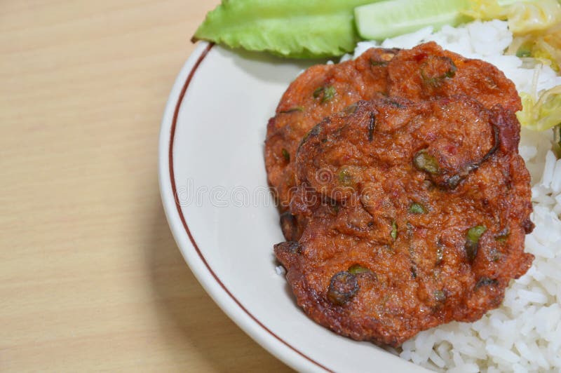 Deep Fried Fish Patty Rice Stock Photos Free & RoyaltyFree Stock