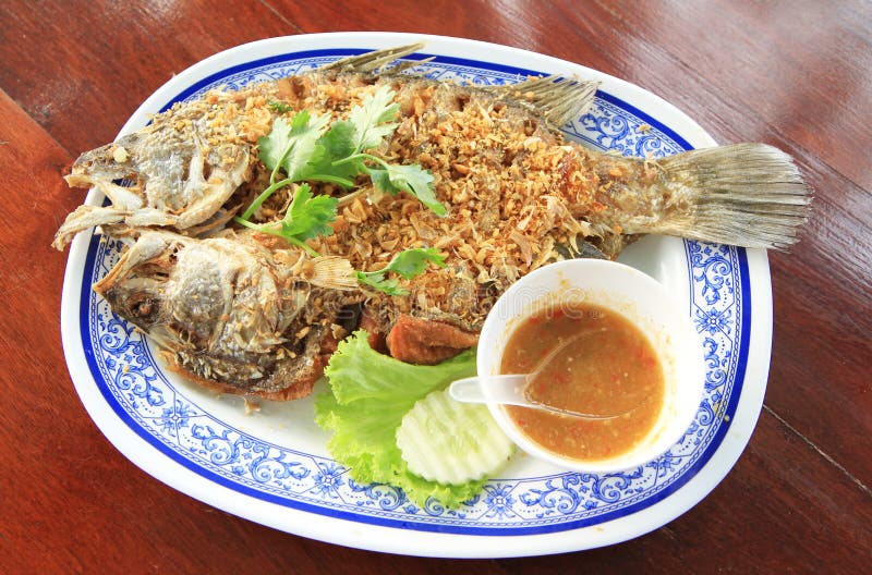 Deep fried fish stock image. Image of garlic, deep, dinner 53041853