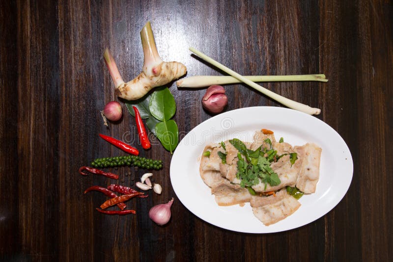 Deep Fried Pork Belly with Garlic Stock Photo Image of chinese, brown