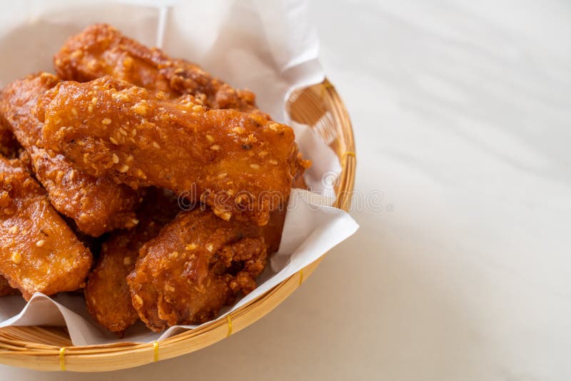 Deep fried potatoes stock photo. Image of fast, sliced 192684166