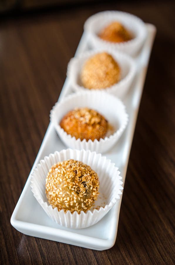 Deep Fried Rice Balls Chinese Dessert Stock Image Image of food