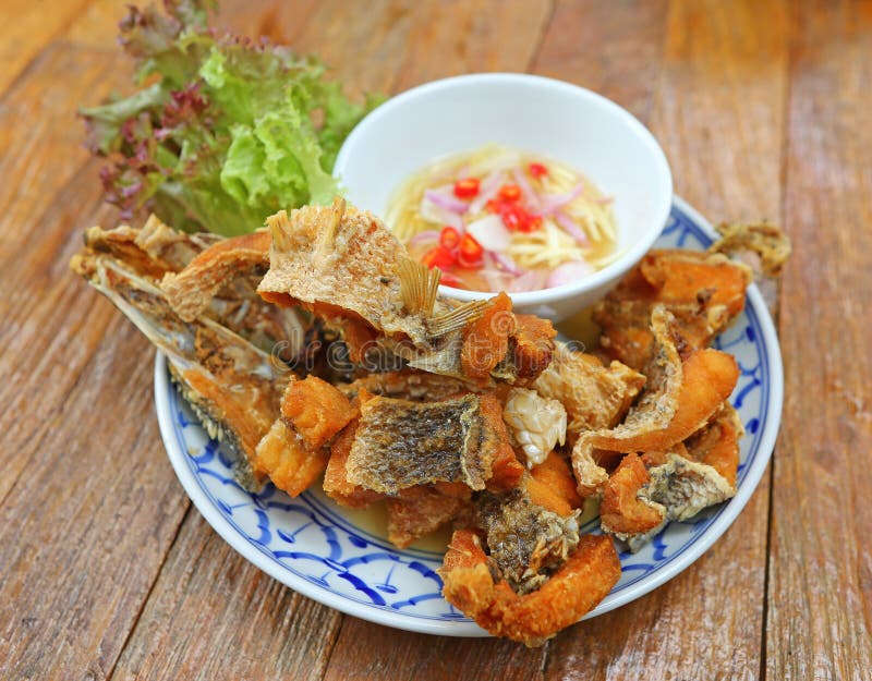 DeepFried Sea Bass with Fish Sauce Stock Photo Image of healthy, gourmet 150946770