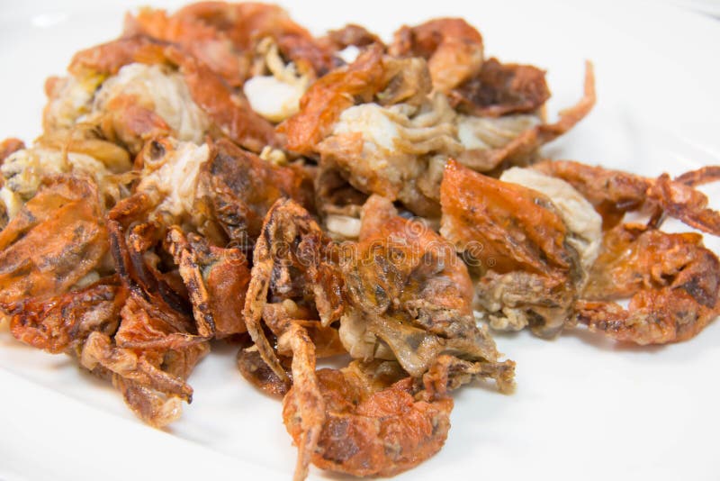 Deep fried soft shell crab stock photo. Image of background 111854146