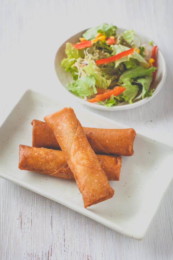 Deep Fried Spring Roll with Vegetable Stock Image Image of chili, sour 60230613