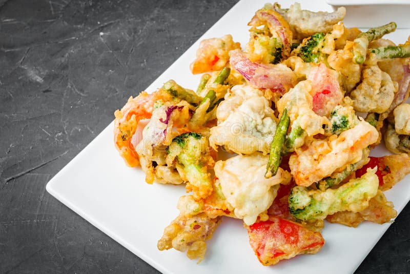 Deep Fried Tempura Vegetables Stock Image Image of light, chili 12345827