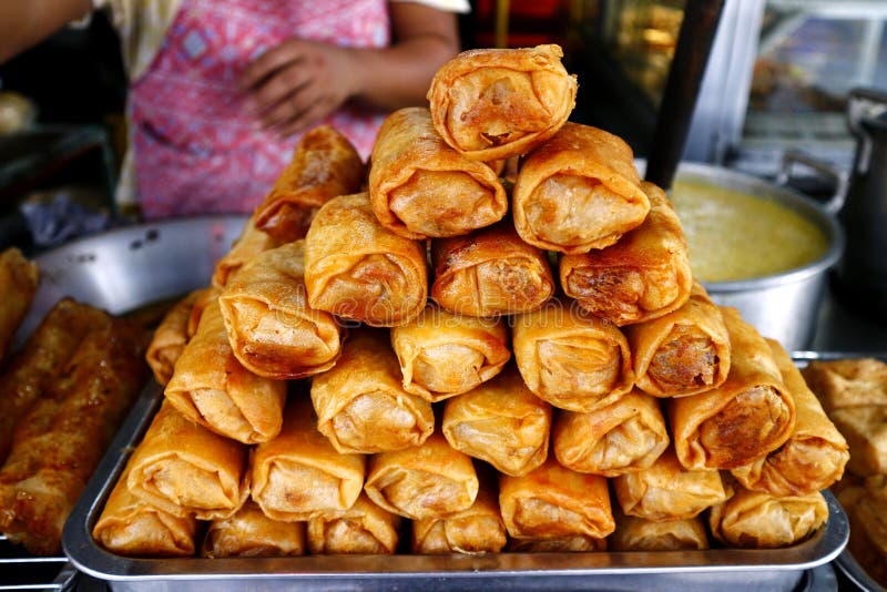 Deep Fried Vegetable Spring Roll Stock Image Image of bean, deep