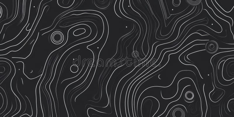 A deep grey background with swirling, glowing white lines cutting across in a subtle, abstract royalty free stock image
