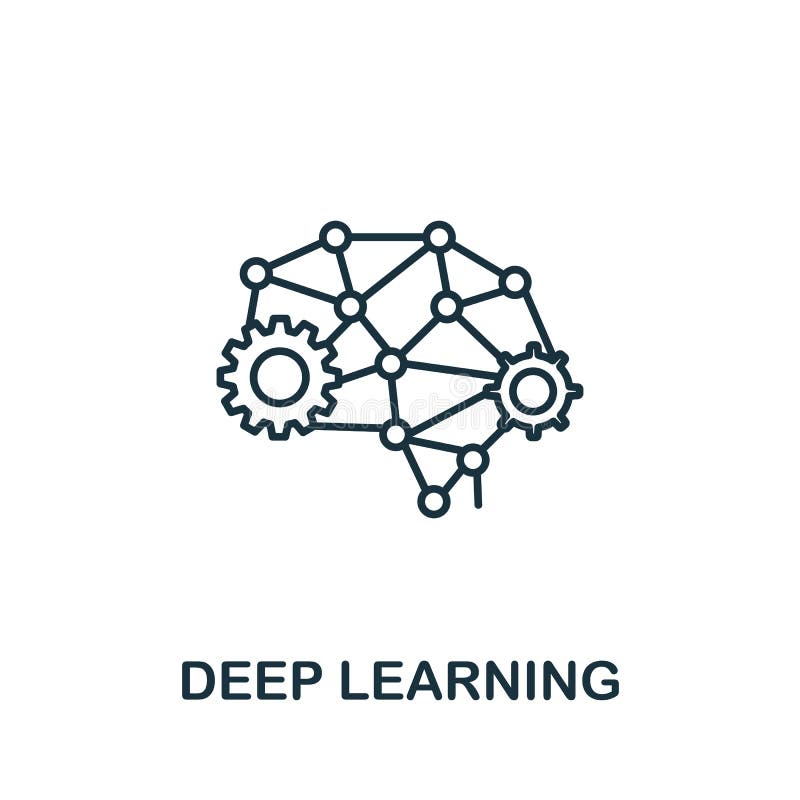 Deep Learning Icon from Industry 4.0 Collection Stock Illustration