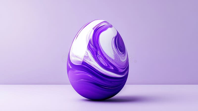 Deep Purple Abstract Easter Egg An abstract Easter egg design symbolizing spring new beginnings inner beauty hope and vector illustration