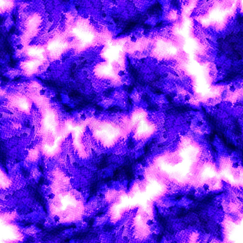 Deep purple splashes pattern. Watercolor abstract royalty free illustration