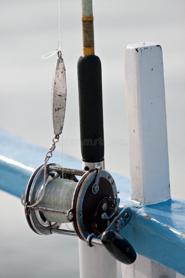 deep sea fishing reel stock photo. image of gear, poles