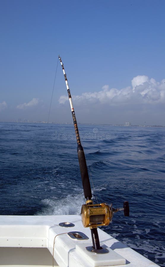 Deep Sea Fishing Rod and Reel Stock Image - Image of recreation, outdoors:  908625