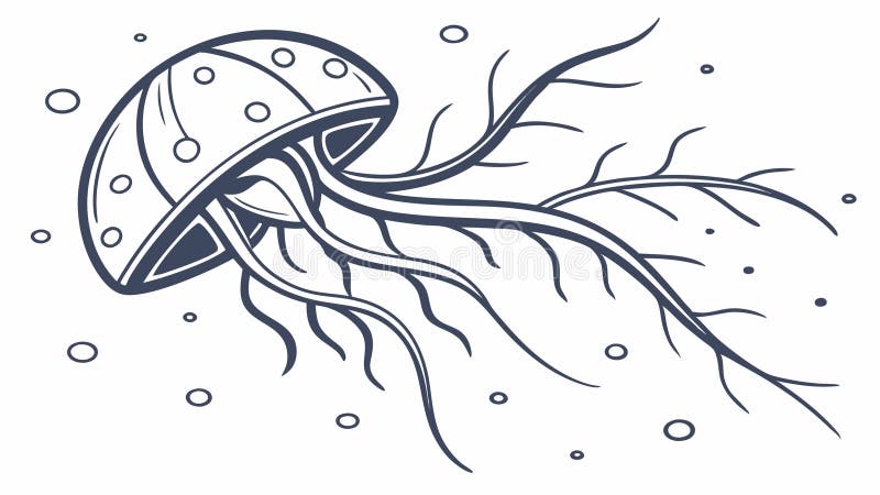 Deep Sea Jellyfish, Marine Life, Mystery, vector design Generative AI vector illustration