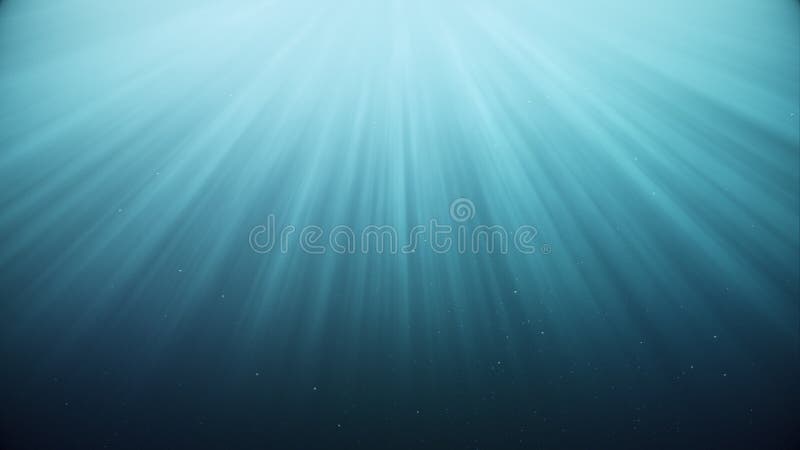 Deep Sea Underwater Scene Abstract Etheral Heavenly Light Rays Background Loop