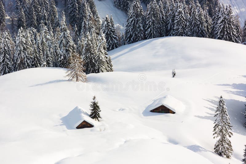 Profondo la neve Alpi,, Baviera germania.