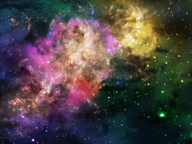 Ilustraciones de espacio nebulosa.