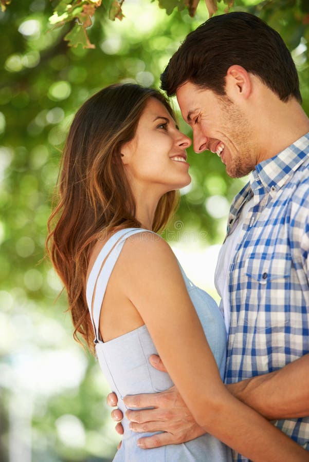 Premium Photo  Two young lovers. profiles of romantic couple looking at  each other