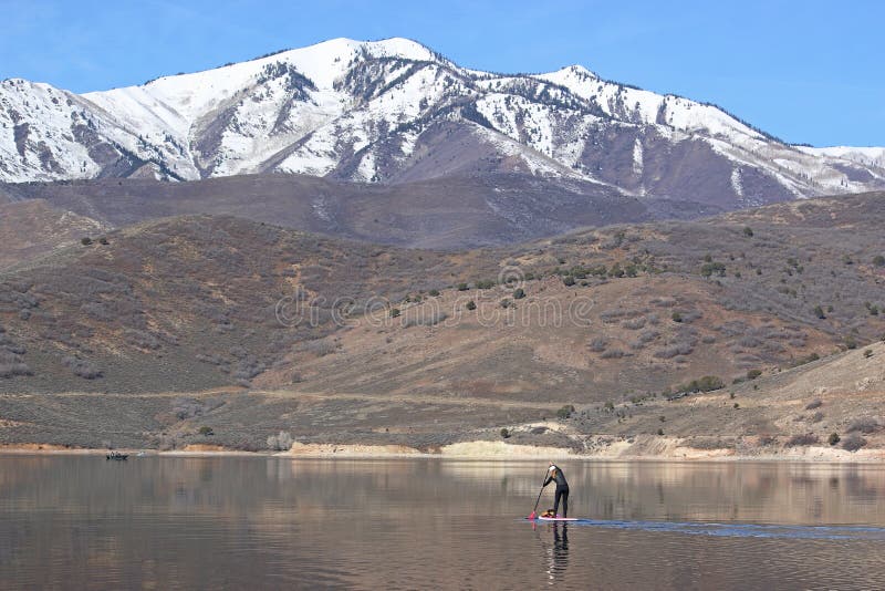 Deer Creek Reservoir, Utah stock image. Image of rock 111133271