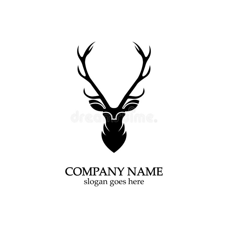 Deer Head Logo Template Vector Icon Illustration Design Stock Vector Illustration Of Deer Silhouette 172129809