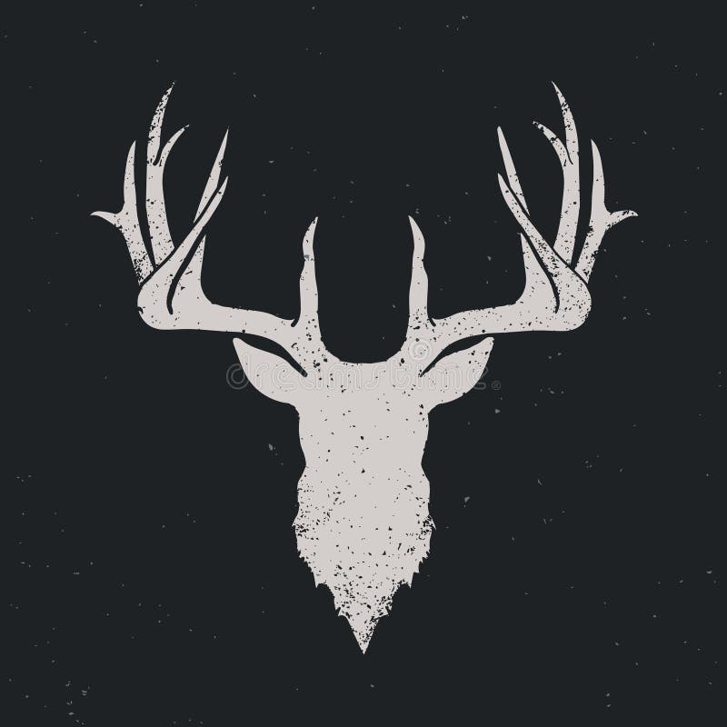 Deer head silhouette invert