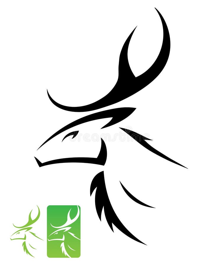 Deer head symbol stock vector. Illustration of background 26576869