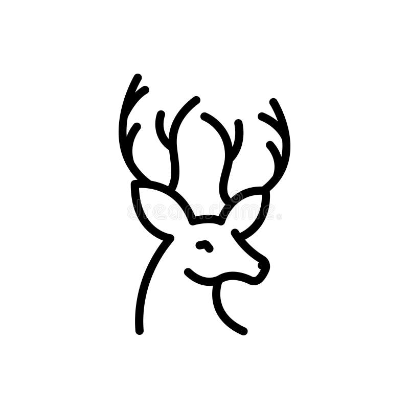 Black Line Icon for Deer, Reindeer and Herbivores Stock Vector - Illustration of forest, sign: 171744711 Black Line Icon for Deer, Reindeer and Herbivores Stock Vector - Illustration of forest, sign: 171744711