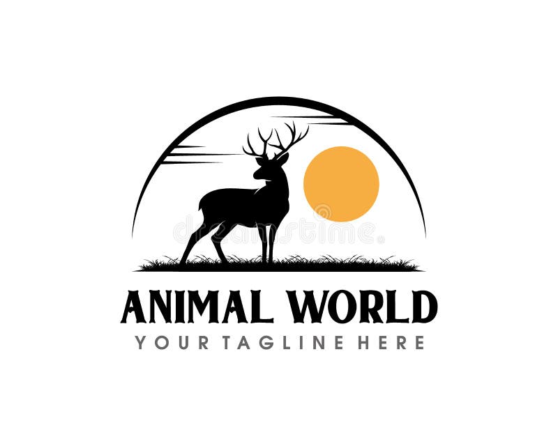 Deer Logo Design. Deer Conservation Logo Design Inspiration Stock