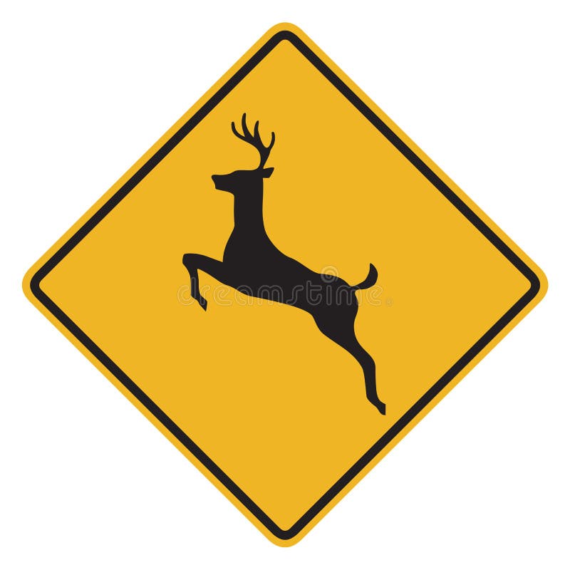 Deer warning stock illustration. Illustration of danger 252312156
