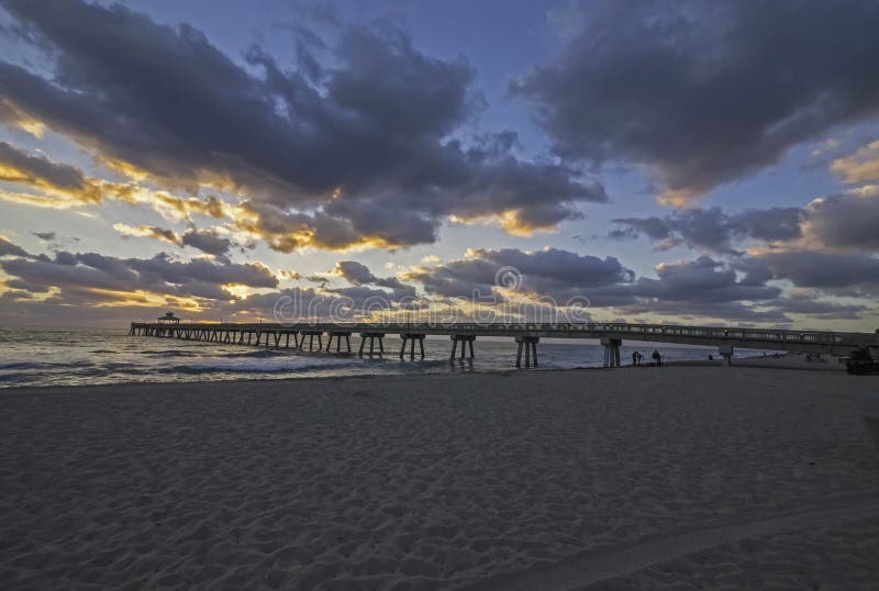 Deerfield Beach Sunrise stock image. Image of gray, florida 50560001