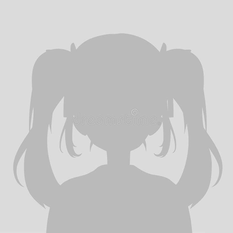 Default Avatar Anime Girl Profile Icon. Grey Photo Manga Stock Vector -  Illustration of anime, graphic: 106828662
