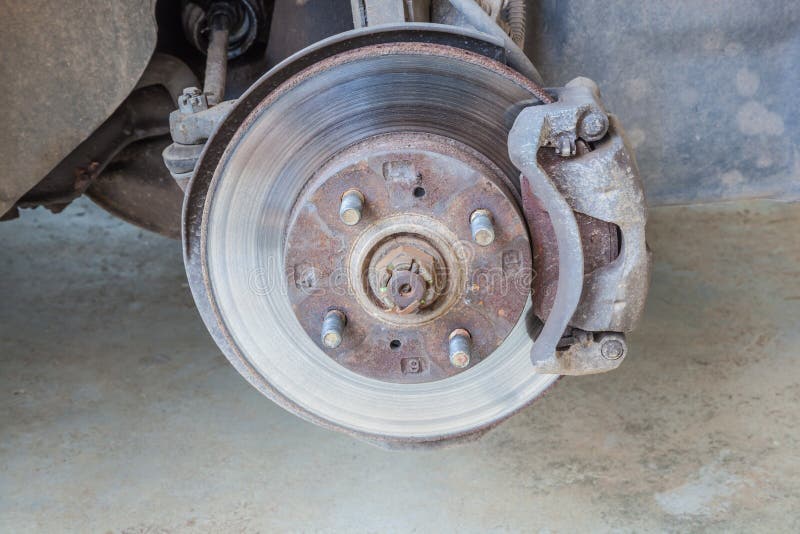 Defective brake disc stock image. Image of suspension 44839559