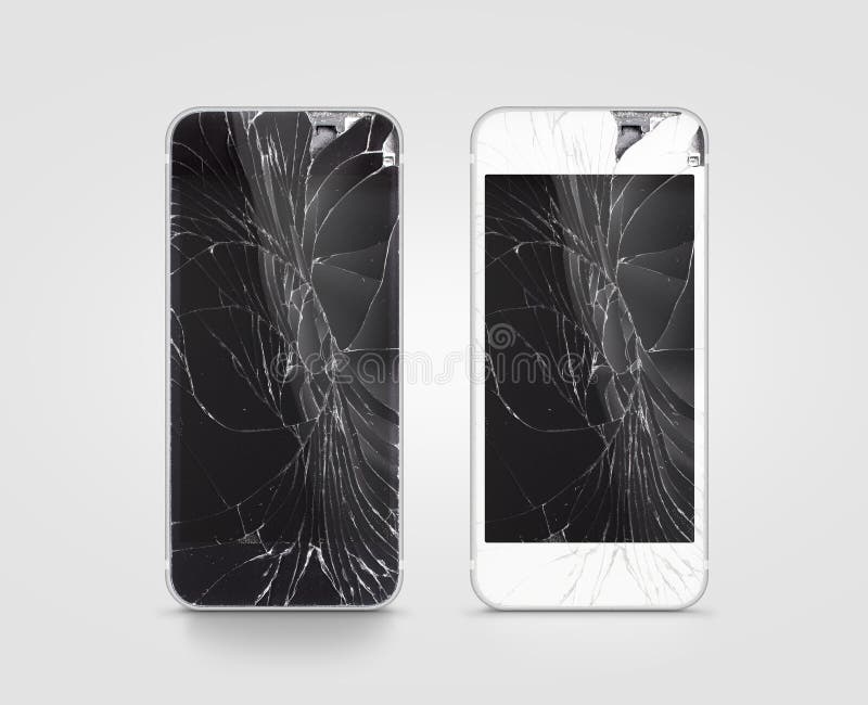 Broken mobile phone screen, black, white, clipping path. Smartphone monitor damage mock up. Cellphone crash and scratch. Telephone display glass hit. Device destroy problem. Smash gadget, need repair. Broken mobile phone screen, black, white, clipping path. Smartphone monitor damage mock up. Cellphone crash and scratch. Telephone display glass hit. Device destroy problem. Smash gadget, need repair.