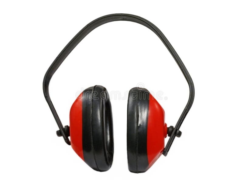 Protetores auriculares. Isolados imagem de stock