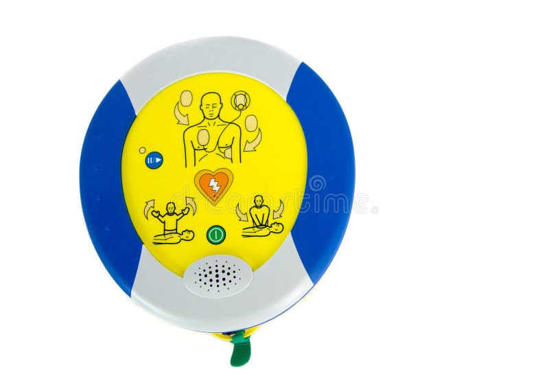 Defibrillator ou AED externo automatizado foto de stock Defibrillator ou AED externo automatizado foto de stock