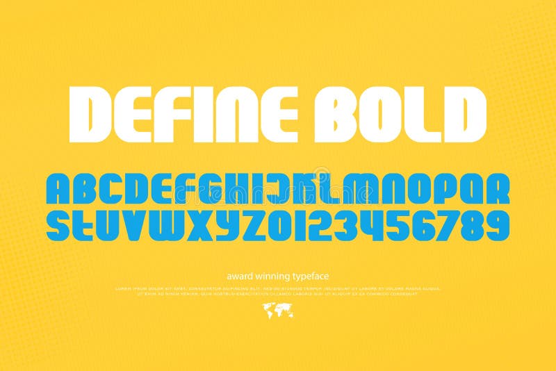 Bold definition. Burique vector Bold font.