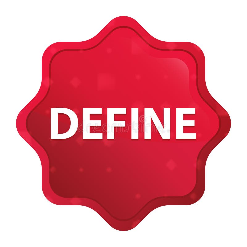 Define Misty Rose Red Starburst Sticker Button Stock Illustration