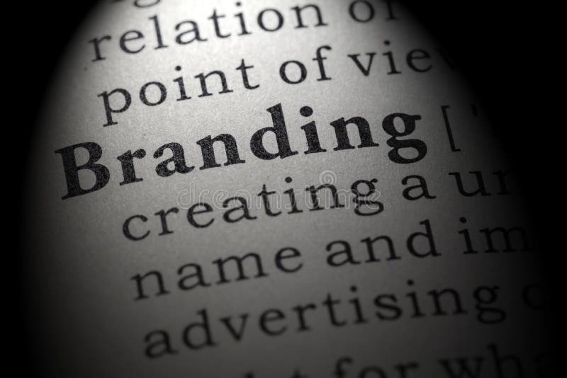 Definition of branding stock photo. Image of text, book 138242098