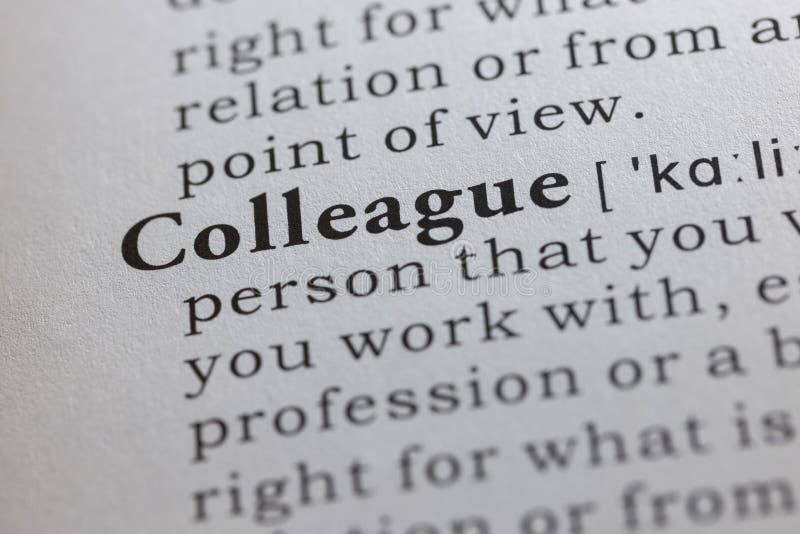 Definition of colleague stock photo. Image of concept 232348844