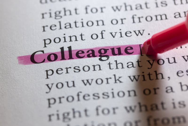 Definition of colleague stock photo. Image of macro 232348838