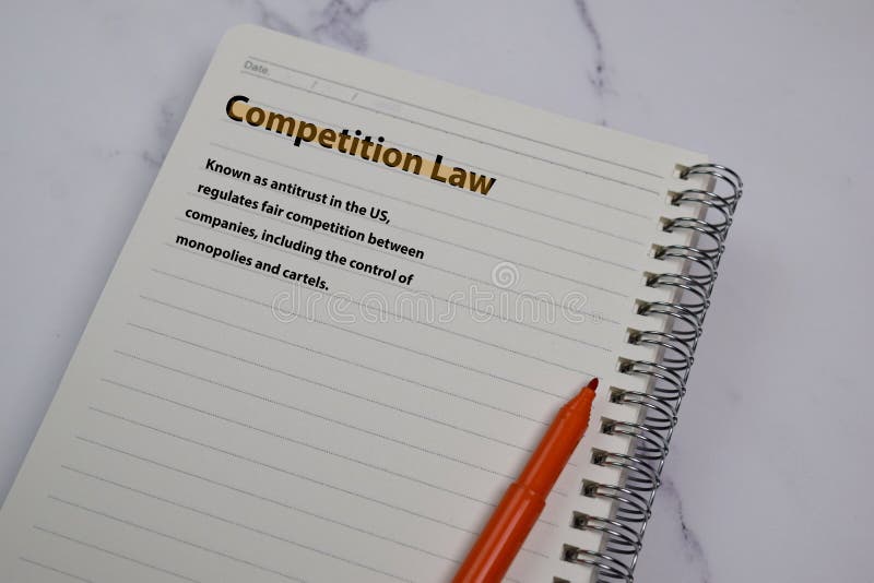 Definition of Competition Law Word with a Meaning on a Book. Dictionary