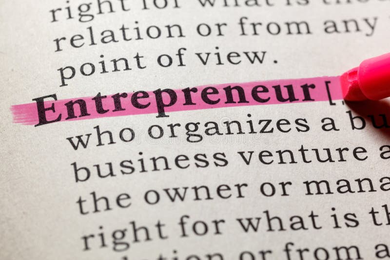 Definition of entrepreneur stock image. Image of word 138242457