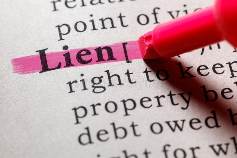 Definition of lien stock image. Image of close, concept 138242239