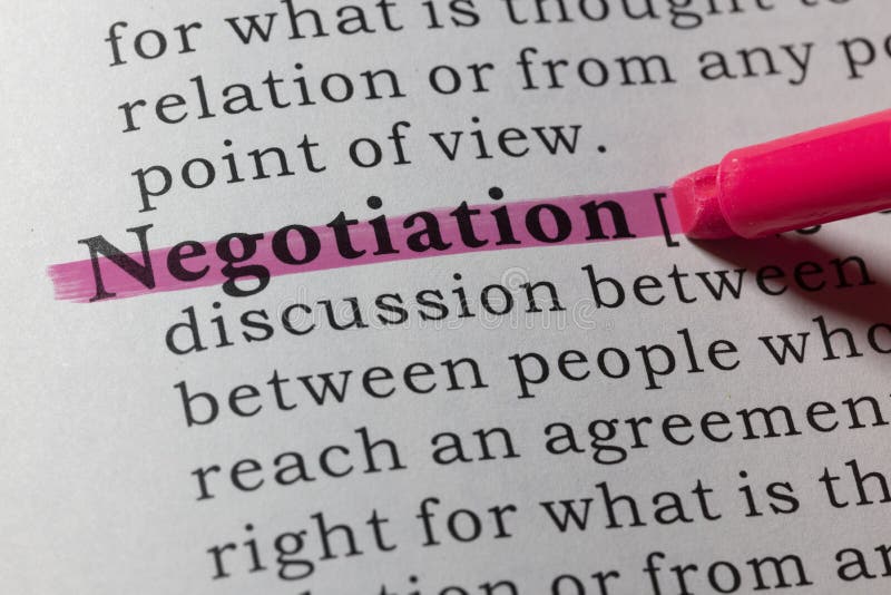 Definition of negotiation stock image. Image of page 230872793