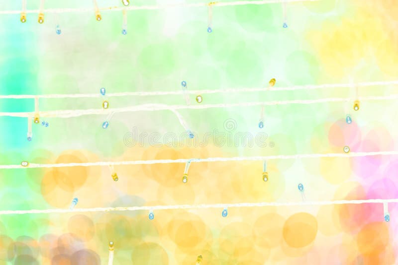 Defocused Bokeh of LED Lights Pastel Color Background Stock Image